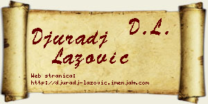 Đurađ Lazović vizit kartica
